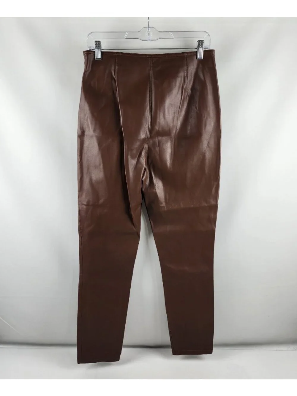 We The Free Jeans Womens 30x28 Brown Spitfire Faux Leather Skinny Side Zip Pant